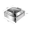 Stainless Steel Square Chafing Dish Tray Buffet Cater Food Warmer Chafer with Top Lid