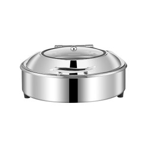 Stainless Steel Round Chafing Dish Tray Buffet Cater Food Warmer Chafer with Top Lid