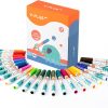 Elephant Watercolor JUMBO Markers Set-24 Non-Toxic Fabric Markers for Coloring and Art Supplies