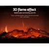 Electric Fireplace 3D Flame Effect Timer Portable Indoor Heater 2000W