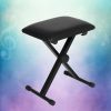 Piano Stool Adjustable Height Keyboard Seat Portable Bench Chair Black