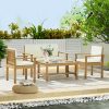 Outdoor Sofa Set 4-Seater Acacia Wood Lounge Setting Table Chairs