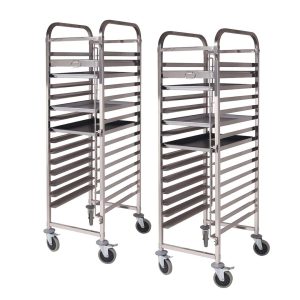 Gastronorm Trolley 15 Tier Stainless Steel Bakery Trolley Suits GN 1/1 Pans