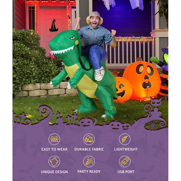 Inflatable Costume Suit Dinosaur Adult Fancy Dress Blow up Halloween Party