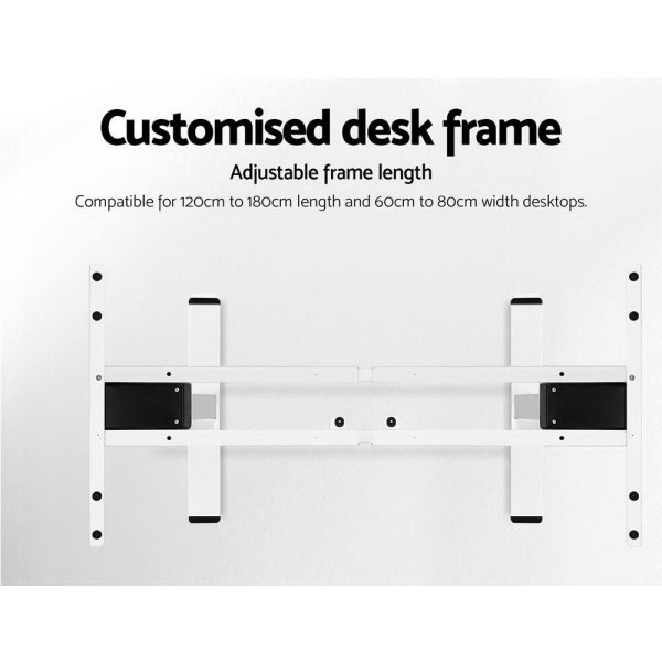 Standing Desk Electric Height Adjustable Sit Stand Desks Table White