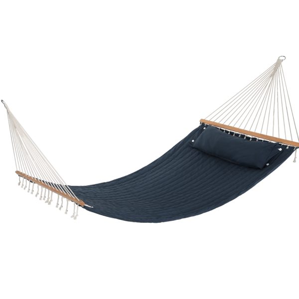 Hammock Bed Outdoor Portable Hammock Hanging Chair Camping 2 Person Blue