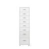 Office Cabinet  8 Drawer Drawers Storage Cabinets Steel Rack Home White