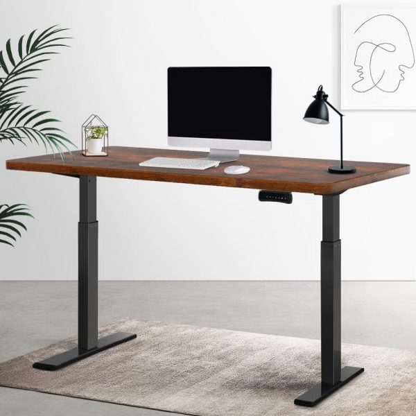 Standing Desk Electric Adjustable Sit Stand Desks White Black 140cm