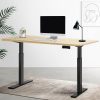 Standing Desk Electric Height Adjustable Sit Stand Desks White Oak 140cm