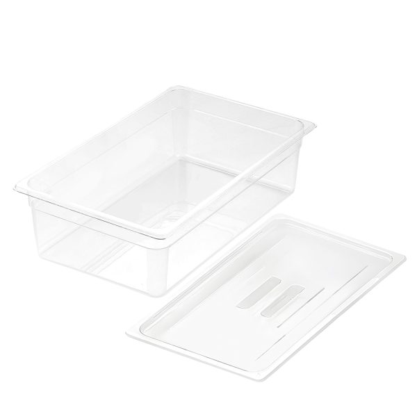 65mm Clear Gastronorm GN Pan 1/1 Food Tray Storage with Lid