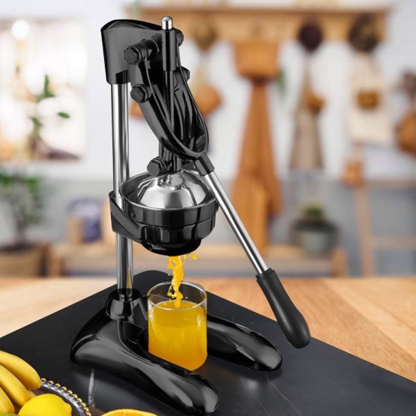 Stainless Steel Manual Juicer Hand Press Juice Extractor Squeezer Lemon Orange Citrus Black