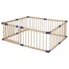 Kids Playpen Wooden Baby Safety Gate Fence Child Play Game Toy Security L