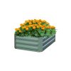 100cm Square Galvanised Raised Garden Bed Vegetable Herb Flower Outdoor Planter Box