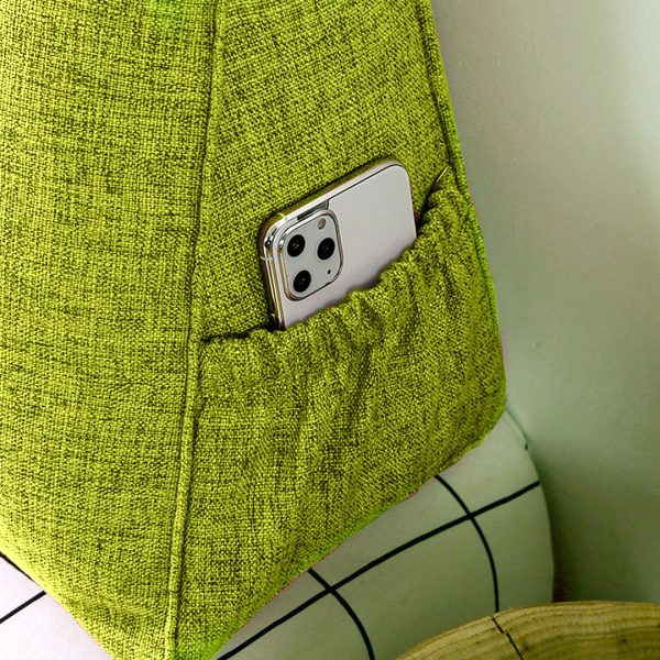 180cm Green Triangular Wedge Bed Pillow Headboard Backrest Bedside Tatami Cushion Home Decor