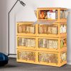 Storage Containers with Lid Clothes Organiser Box 5 Side Open Foldable Stackable