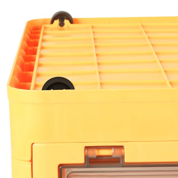 Storage Containers with Lid Clothes Organiser Box 5 Side Open Foldable Stackable