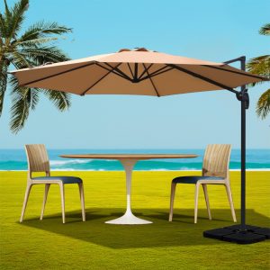 Outdoor Umbrella 3m Base Cantilever Beach Stand Sun Roma 50cm