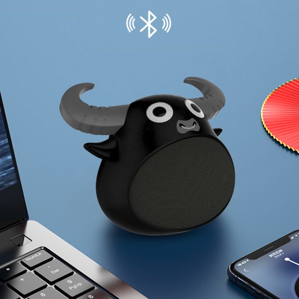 Fitsmart Bluetooth Animal Face Speaker Portable Wireless Stereo Sound – Black
