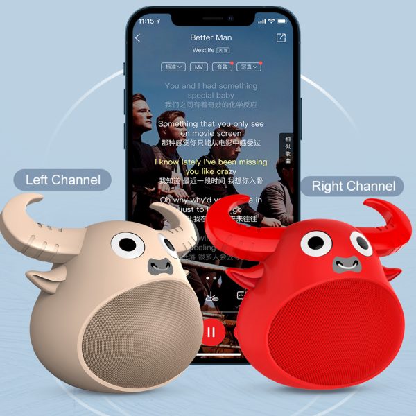 Fitsmart Bluetooth Animal Face Speaker Portable Wireless Stereo Sound – Khaki
