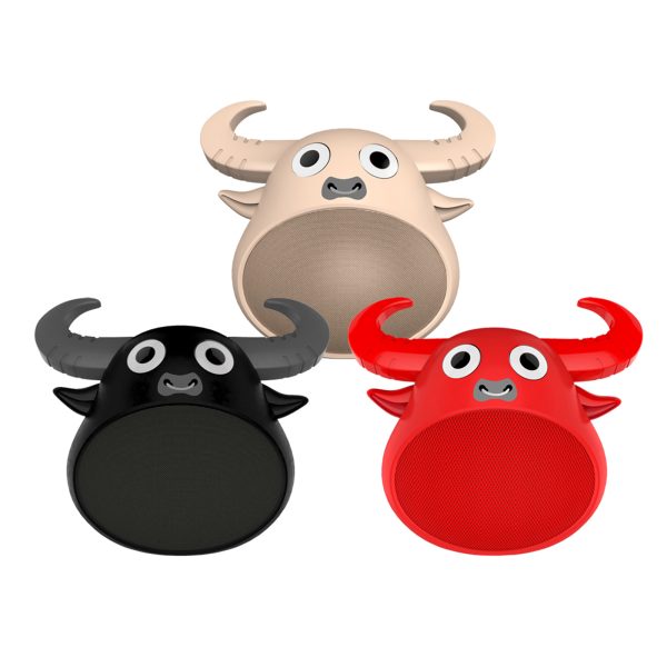 Fitsmart Bluetooth Animal Face Speaker Portable Wireless Stereo Sound – Red
