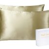 Royal Comfort Mulberry Soft Silk Hypoallergenic Pillowcase Twin Pack 51 x 76cm – Champagne