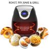 Kitchen Couture Digital Air Fryer 7L LED Display Low Fat Healthy Oil Free Black