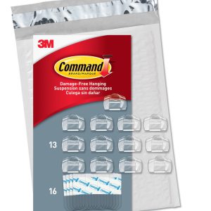 Command CL017-13NA Value Pack Round Cord, Clear, 13 Clips