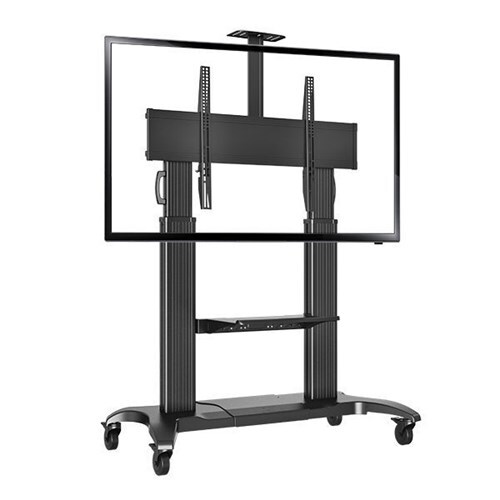 NORTH BAYOU HEAVY DUTY MOBILE TV STAND CF 100 60 – 100 UP TO 90KG HEIGHT ADJUSTABLE