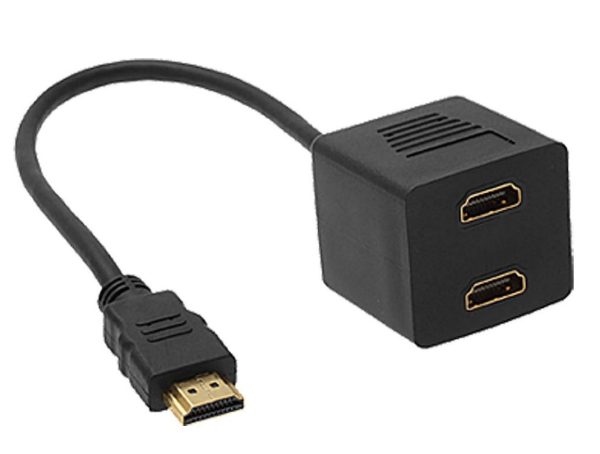 ASTROTEK HDMI Splitter Cable 15cm – v1.4 Male to 2x Female Amplifier Duplicator Full HD 3D