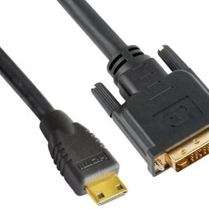 ASTROTEK Mini HDMI to DVI Cable 60cm - 19 pins Male to 24+1 pins Male 30AWG OD6.0mm Gold Plated Black PVC Jacket RoHS LS CBAT-MINIHDMIDVI-1.4