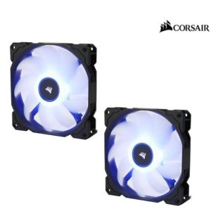 CORSAIR Air Flow 140mm Fan Low Noise Edition LED 3 PIN - Hydraulic Bearing, 1.43mm H2O. Superior cooling performance. TWIN Pack!