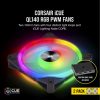 CORSAIR QL140 RGB Dual Fan Kit with Lighting Node Core, ICUE, Anti Vibration, Low-Noise 140 mm Fan Blade, RGB LED PWM Fan 26dBA, 502 CFM, 2 Fan Pack
