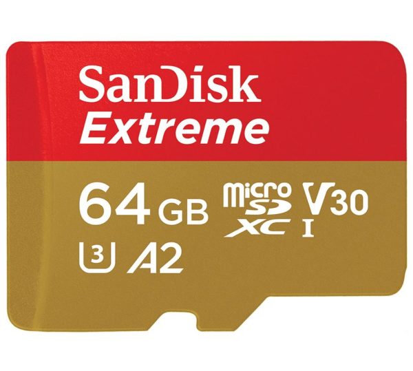 SANDISK 64GB Extreme microSD SDHC SQXAF V30 U3 C10 A1 UHS-1 160MB/s R 60MB/s W 4×6 SD Adaptor Android Smartphone Action Camera Drones