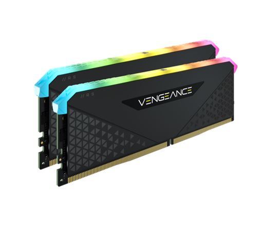 CORSAIR Vengeance RGB RT 32GB (2x16GB) DDR4 3200MHz C16 16-20-20-38 Heatspreader Desktop Gaming Memory Black for AMD