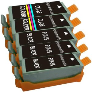 PGI-35 / CLI-36 Compatible Inkjet Cartridge Set 5 Cartridges