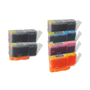 PGI-520 CLI-521 Compatible Inkjet Cartridge Set 6 Cartridges [Boxed Set]