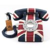 GPO 746 Retro Rotary Push Button Desk Home Phone Union Jack UK