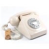 GPO 746 Retro Rotary Push Button Desk Phone Ivory Home Office