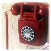 GPO 746 Retro Wall Mount Rotary Push Button Home Phone Landline Classic Red