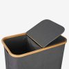 Ringle Bamboo Laundry Hamper Foldable Storage Basket