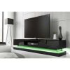 Northenden Modern High Gloss LED RGB TV Entertainment Unit with Storage 220cm – Black