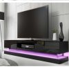 Northenden Modern High Gloss LED RGB TV Entertainment Unit with Storage 220cm – Black