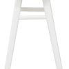 Aria Oval Solid Timber Counter Stool (White)