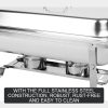9L Chafing Dish Set Buffet Pan Bain Marie Bow Stainless Steel Food Warmer(1*9L)