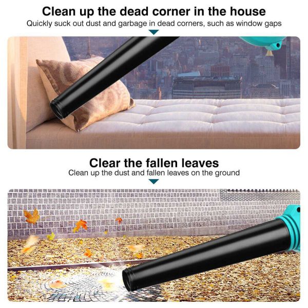 2-in-1 Cordless Electric Leaf Blower Dust Suction Vacuum Cleaner With 2 Battery