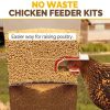 4 Port Chicken Feeder Poultry Feeder DIY Port PVC Gravity Fed Chicken Feeder