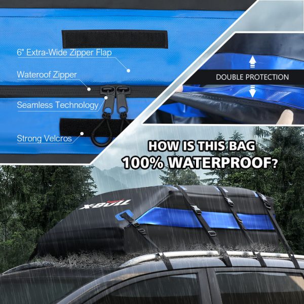 X-BULL Waterproof Car Roof Top Rack Carrier ravel Cargo Luggage Cube Bag Trave