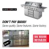 EuroGrille 9 Burner Outdoor BBQ Grill Barbeque Gas Stainless Steel Kitchen Commercial