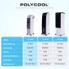 POLYCOOL 6L Evaporative Air Cooler Portable Household Fan, Purifier, Humidifier, Remote Control, White and Black