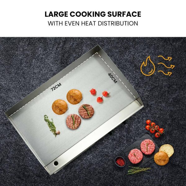 THERMOMATE Electric Griddle Commercial Grill Griller Pan Hot Plate Countertop Extra Large
